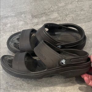 CROCS Dark Brown Slide Sandals